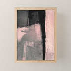 Blush and Black Abstract Art Print Mini Art Print Gallery Image 1