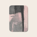 Blush and Black Abstract Art Print Bath Mat Gallery Image 1