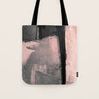 Blush and Black Abstract Art Print Tote Bag Gallery Image 1