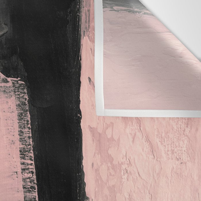 Blush and Black Abstract Art Print Wall Tapestry Gallery Image 3