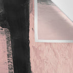 Blush and Black Abstract Art Print Wall Tapestry Gallery Image 3