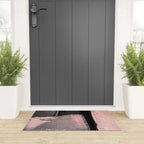 Blush and Black Abstract Art Print Welcome Mat Gallery Image 3