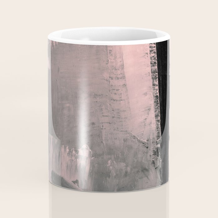 Blush and Black Abstract Art Print Coffee Mug Gallery Image 4