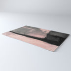 Blush and Black Abstract Art Print Rug Gallery Image 3