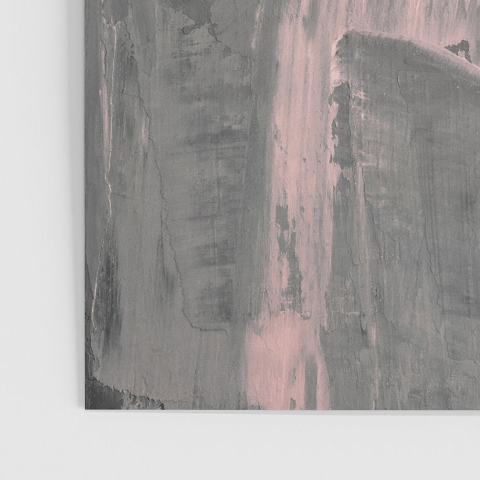 Blush and Black Abstract Art Print Poster Gallery Image 3