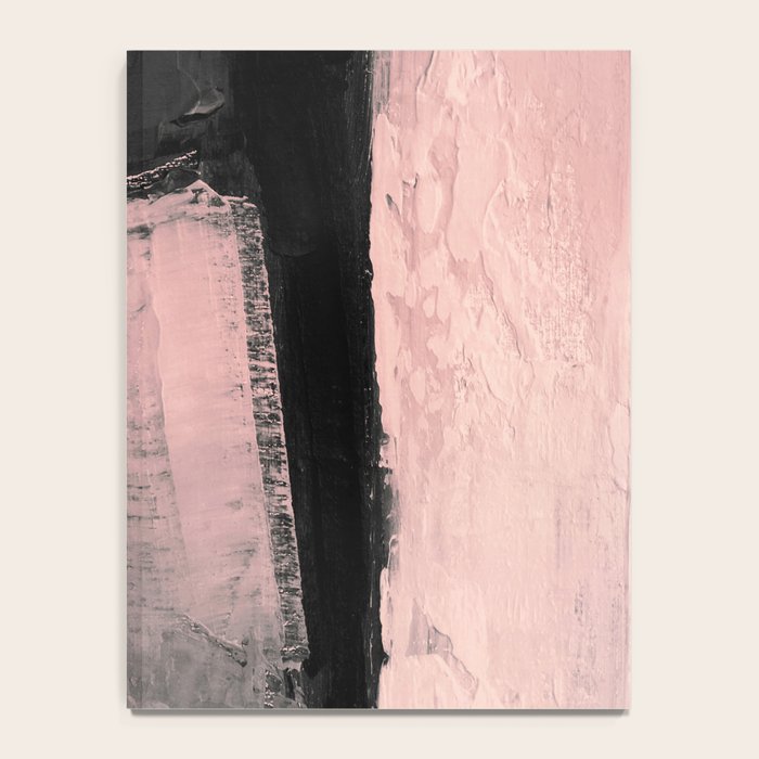 Blush and Black Abstract Art Print Notebook Gallery Image 4