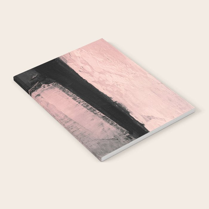 Blush and Black Abstract Art Print Notebook Gallery Image 2