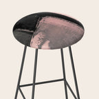 Blush and Black Abstract Art Print Stool Gallery Image 2