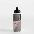 Blush and Black Abstract Art Print Water Bottle Gallery Image 3