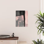 Blush and Black Abstract Art Print Poster Gallery Image 2