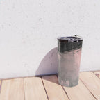 Blush and Black Abstract Art Print Travel Mug Gallery Image 4