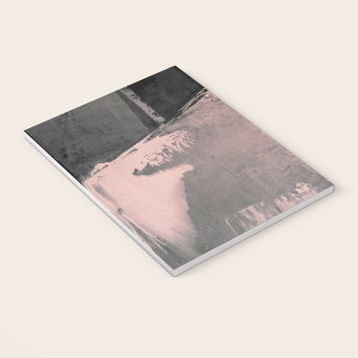 Blush and Black Abstract Art Print Notebook Gallery Image 3