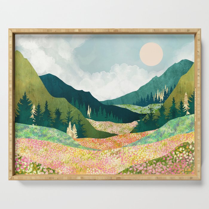 Spring Flower Vista Serving Tray Gallery Image 1