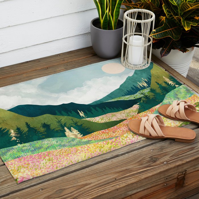 Spring Flower Vista Outdoor Rug Gallery Image 2