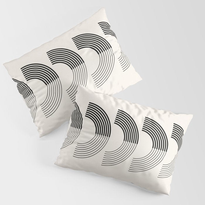 Black Rainbows Pillow Sham Gallery Image 1