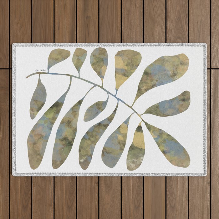 Silhouette plant acrylic Outdoor Rug Gallery Image 1