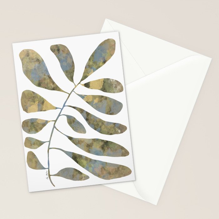 Silhouette plant acrylic Stationery Card Gallery Image 2