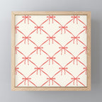 Bows & Ribbons Pattern II Red Mini Art Print Gallery Image 1