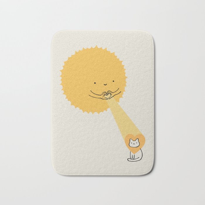 Love keeps the heart warm Bath Mat Gallery Image 1