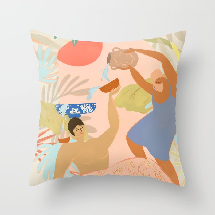 Water Play Throw Pillow Gallery Image 1