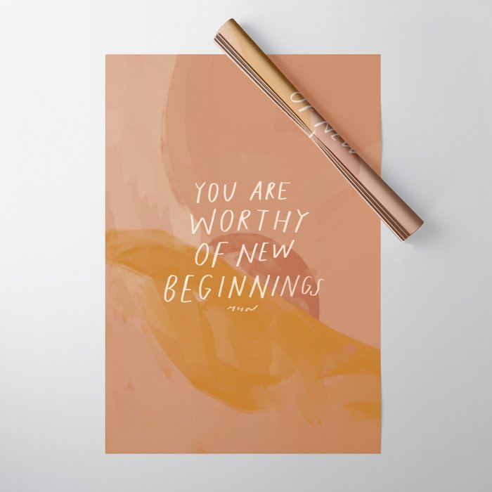 Worthy of New Beginnings  Wrapping Paper Gallery Image 1