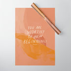 Worthy of New Beginnings  Wrapping Paper Gallery Image 1