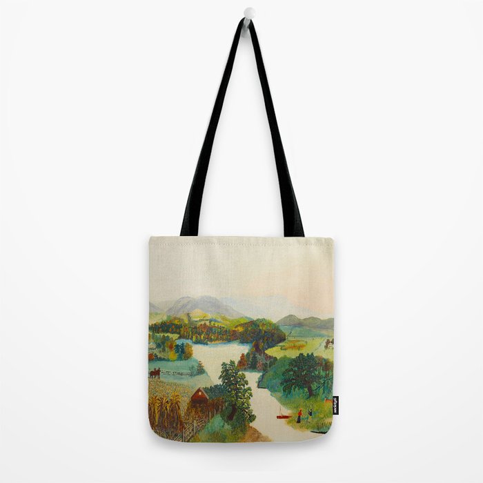 Anna Mary Robertson 'Grandma' Moses Upper Cambridge Valley American Folk Art Tote Bag Gallery Image 2