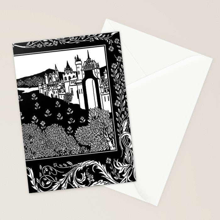 âRiding Out From The Abbeyâ by Aubrey Beardsley Stationery Card Gallery Image 2
