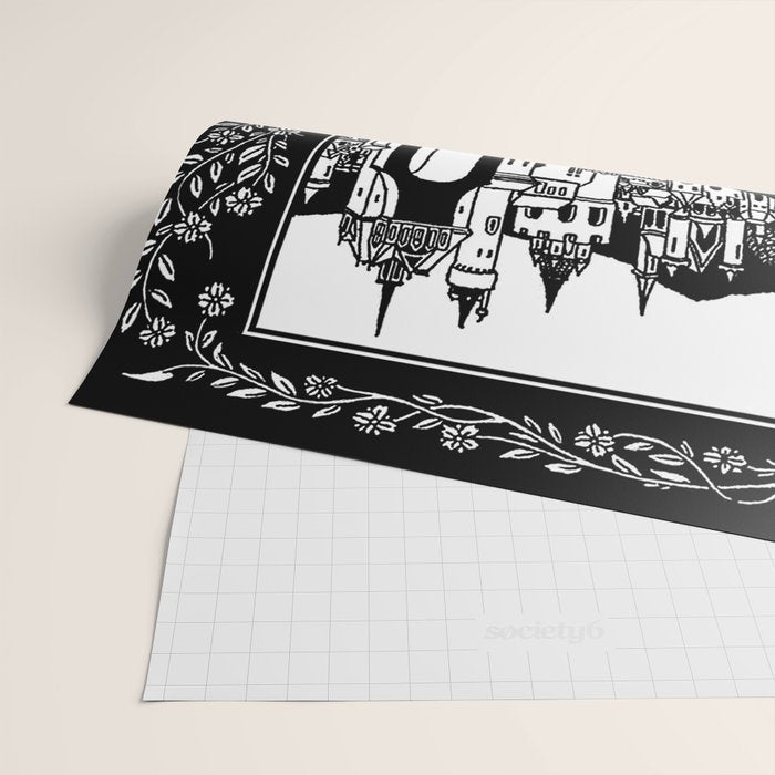 âRiding Out From The Abbeyâ by Aubrey Beardsley Wrapping Paper Gallery Image 2