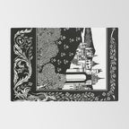 âRiding Out From The Abbeyâ by Aubrey Beardsley Rug Gallery Image 2