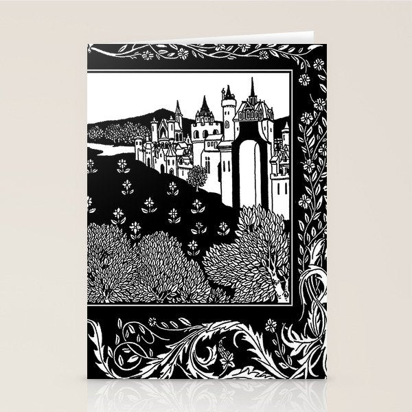 âRiding Out From The Abbeyâ by Aubrey Beardsley Stationery Card Gallery Image 2