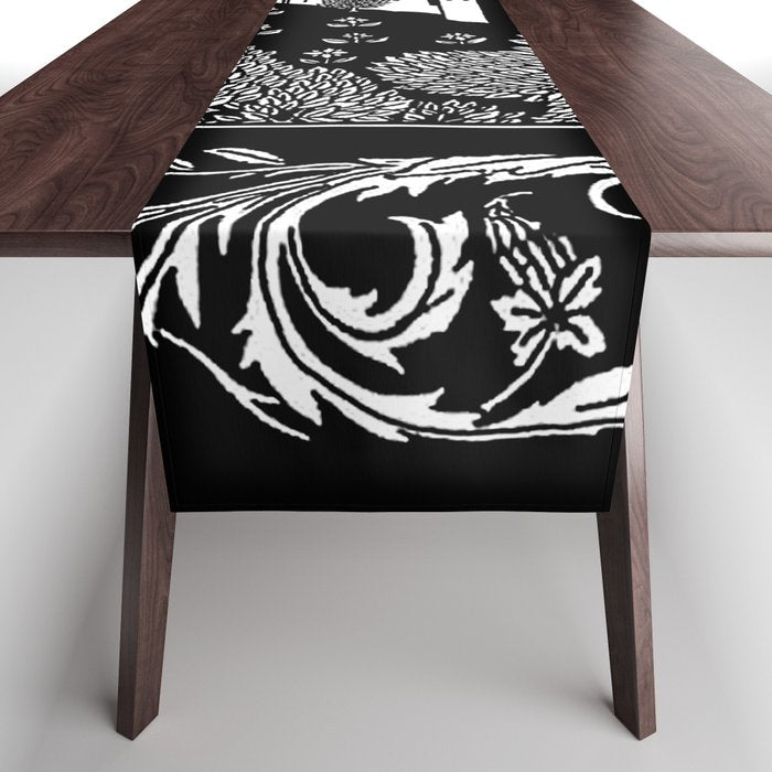 âRiding Out From The Abbeyâ by Aubrey Beardsley Table Runner Gallery Image 1