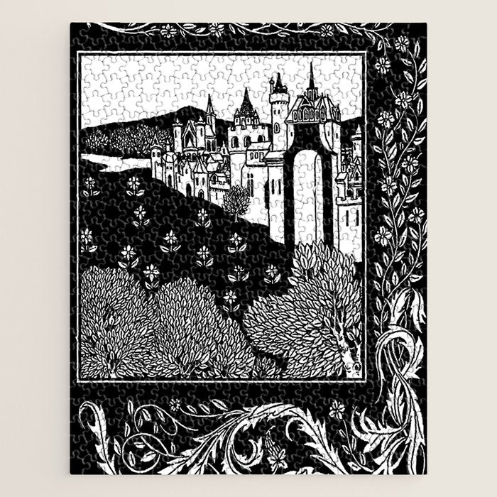 âRiding Out From The Abbeyâ by Aubrey Beardsley Jigsaw Puzzle Gallery Image 1