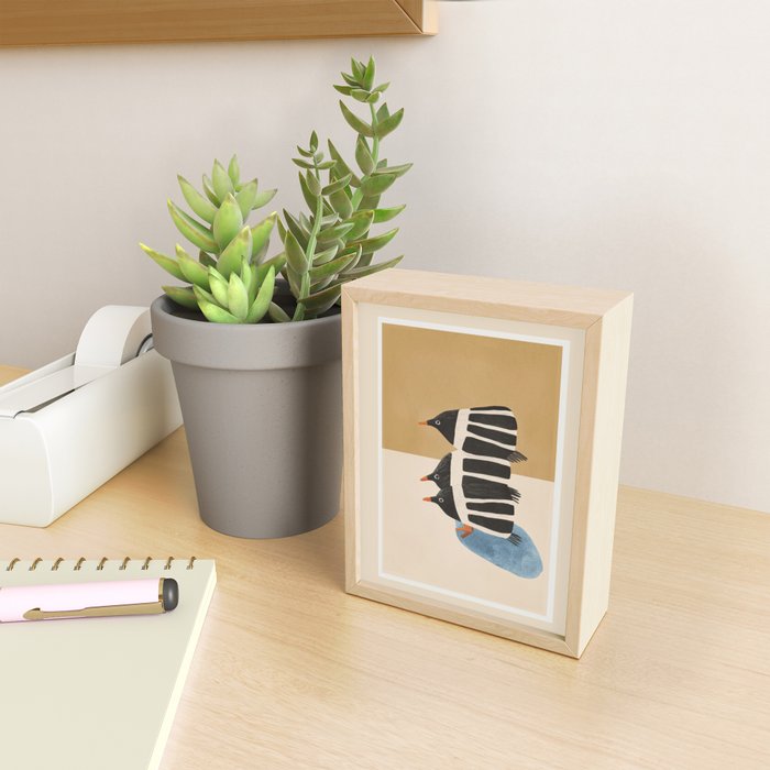 Minimal Penguin Stack Mini Art Print Gallery Image 2