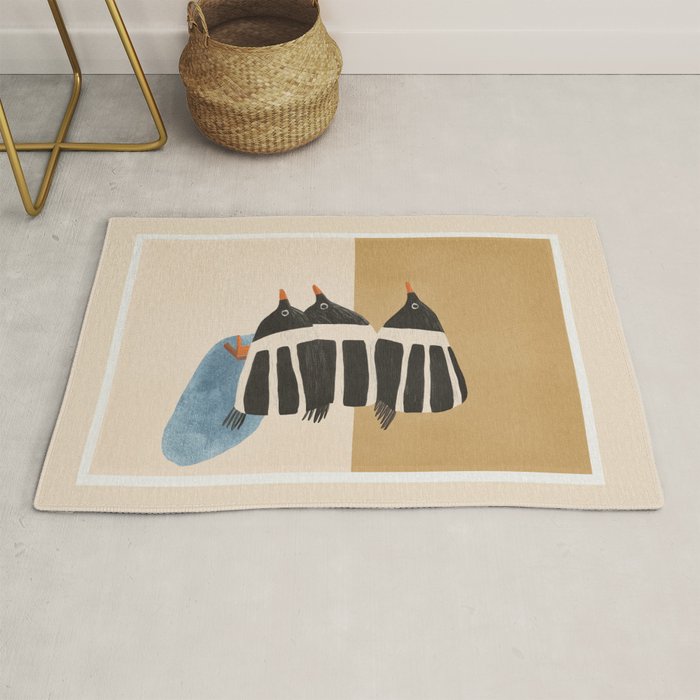 Minimal Penguin Stack Rug Gallery Image 1