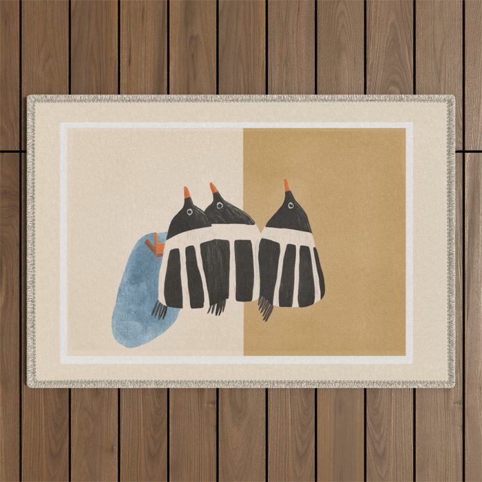 Minimal Penguin Stack Outdoor Rug Gallery Image 1