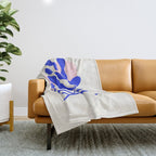 Blue Matisse Ferns Throw Blanket Gallery Image 1