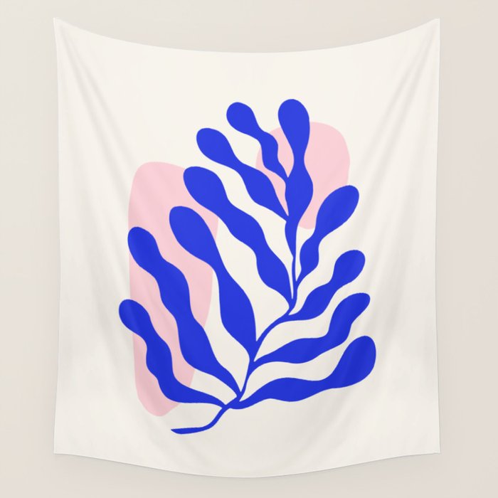 Blue Matisse Ferns Wall Tapestry Gallery Image 1