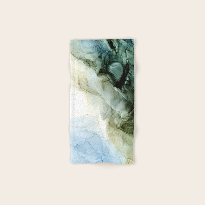 Land and Sky Abstract Landscape Painting Bath Towel Gallery Image 1
