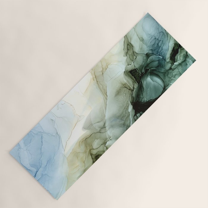 Land and Sky Abstract Landscape Painting Yoga Mat Gallery Image 1