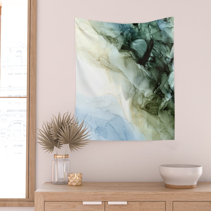 Land and Sky Abstract Landscape Painting Wall Tapestry Gallery Image 2