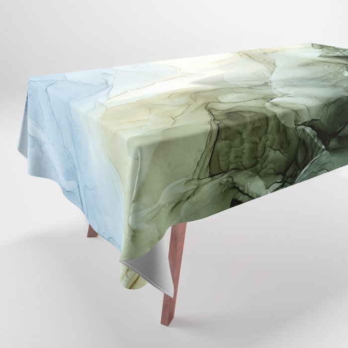 Land and Sky Abstract Landscape Painting Tablecloth Gallery Image 1