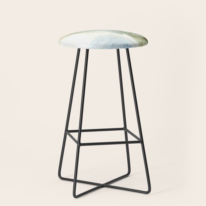 Land and Sky Abstract Landscape Painting Stool Gallery Image 1