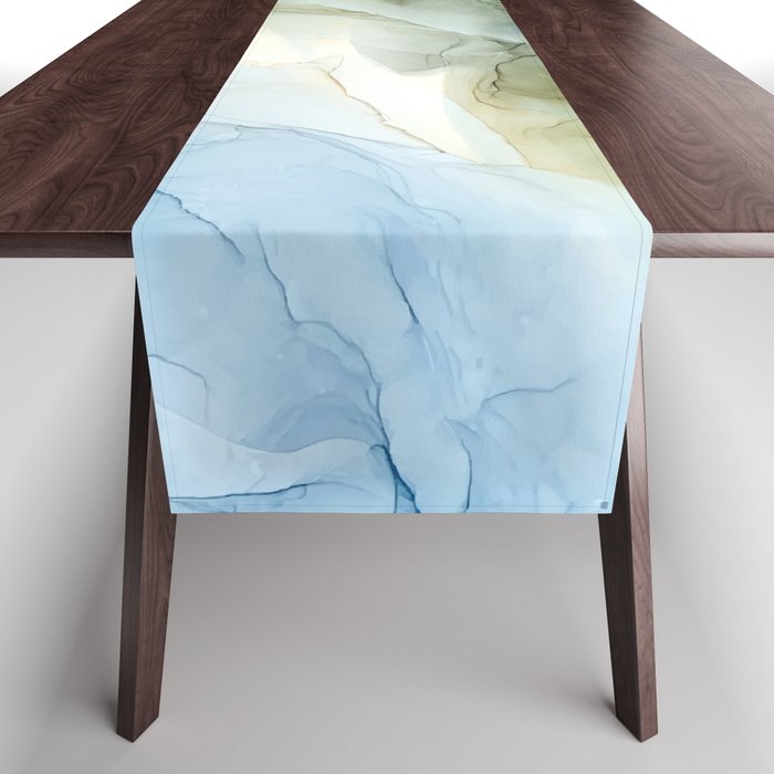 Land and Sky Abstract Landscape Painting Table Runner Gallery Image 1
