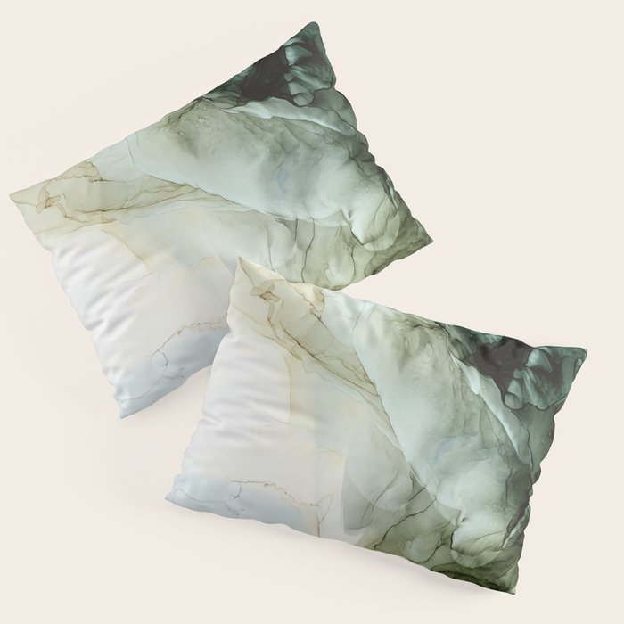 Land and Sky Abstract Landscape Painting Pillow Sham Gallery Image 3
