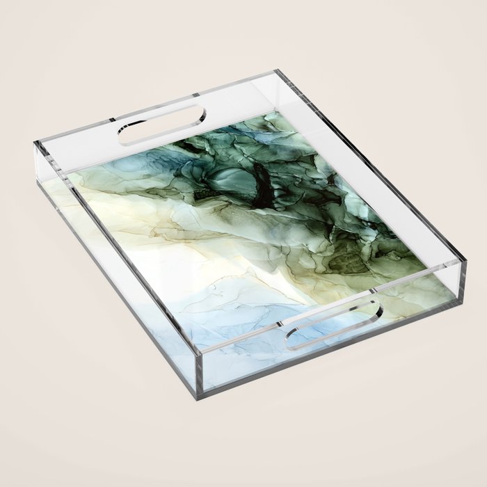 Land and Sky Abstract Landscape Painting Acrylic Tray Gallery Image 1