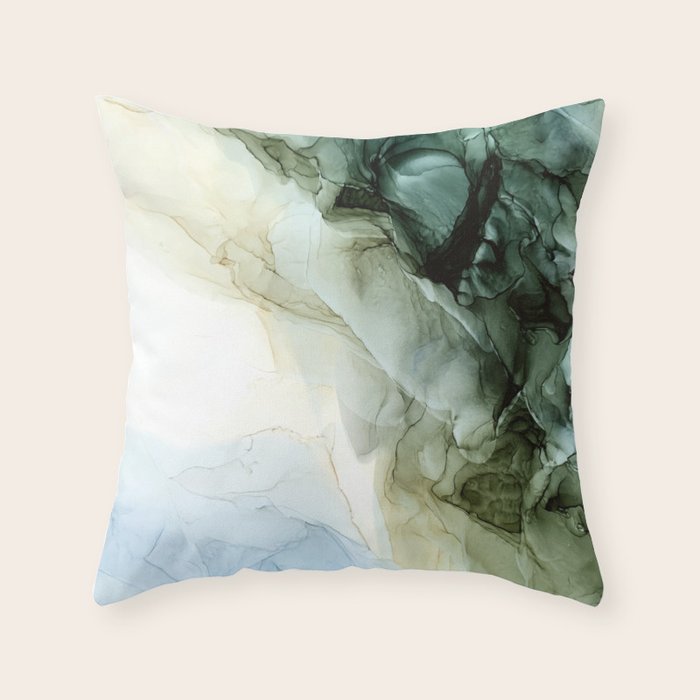 Land and Sky Abstract Landscape Painting Throw Pillow Gallery Image 6