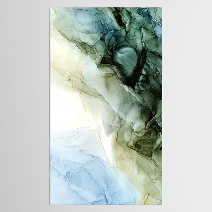 Land and Sky Abstract Landscape Painting Tablecloth Gallery Image 2