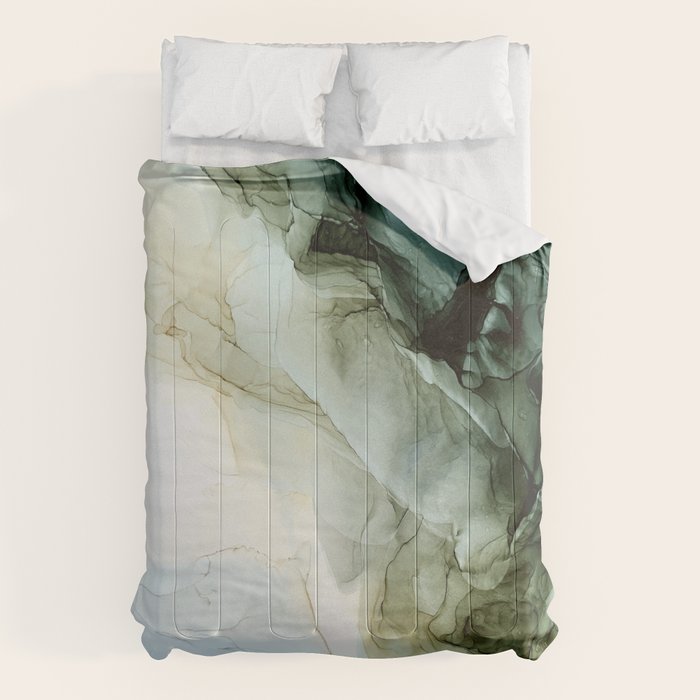 Land and Sky Abstract Landscape Painting Comforter Gallery Image 1