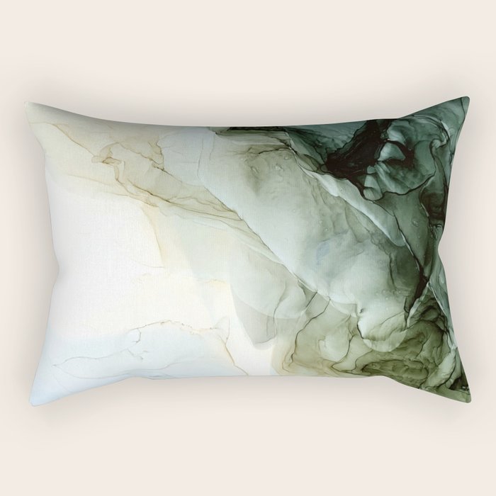 Land and Sky Abstract Landscape Painting Rectangular Pillow Gallery Image 2